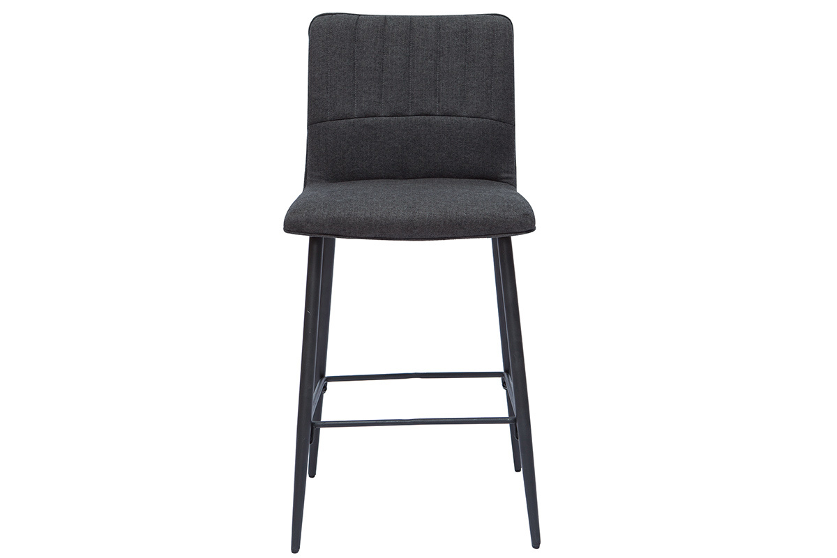 Vintage-Barhocker dunkelgrau (2er-Set) FARELL