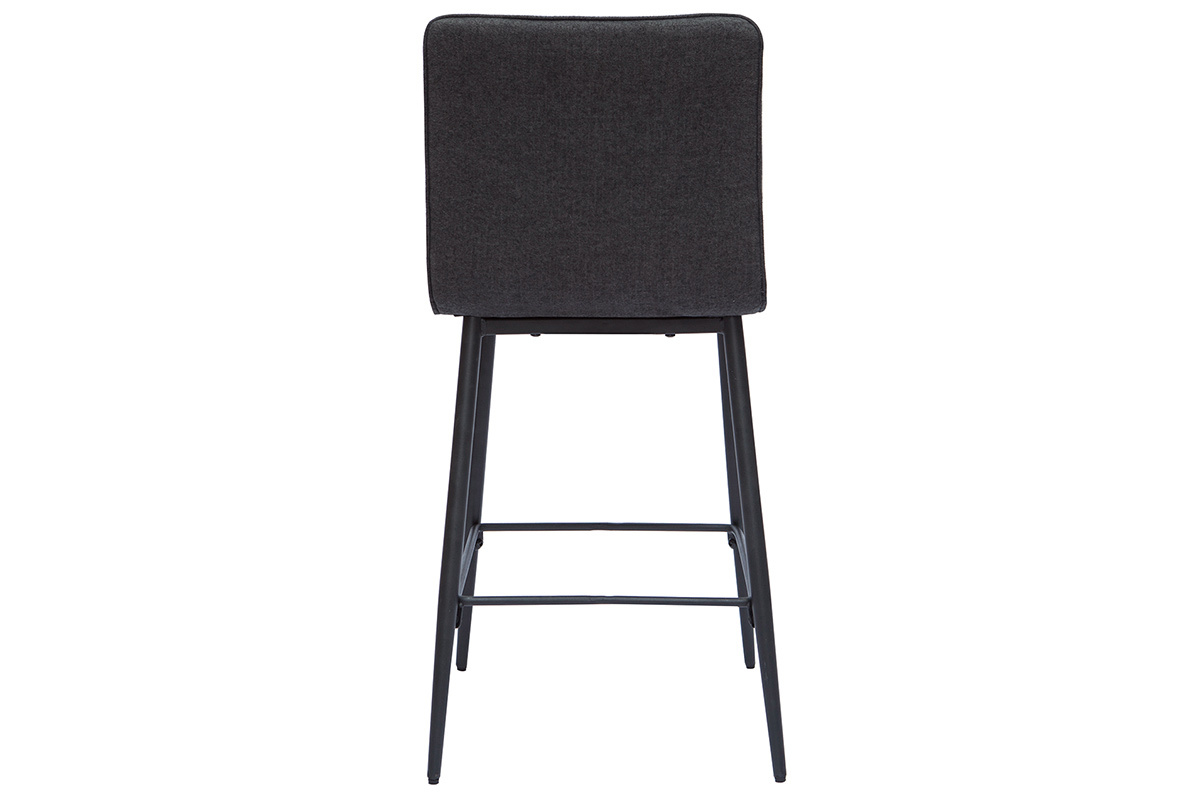 Vintage-Barhocker dunkelgrau (2er-Set) FARELL
