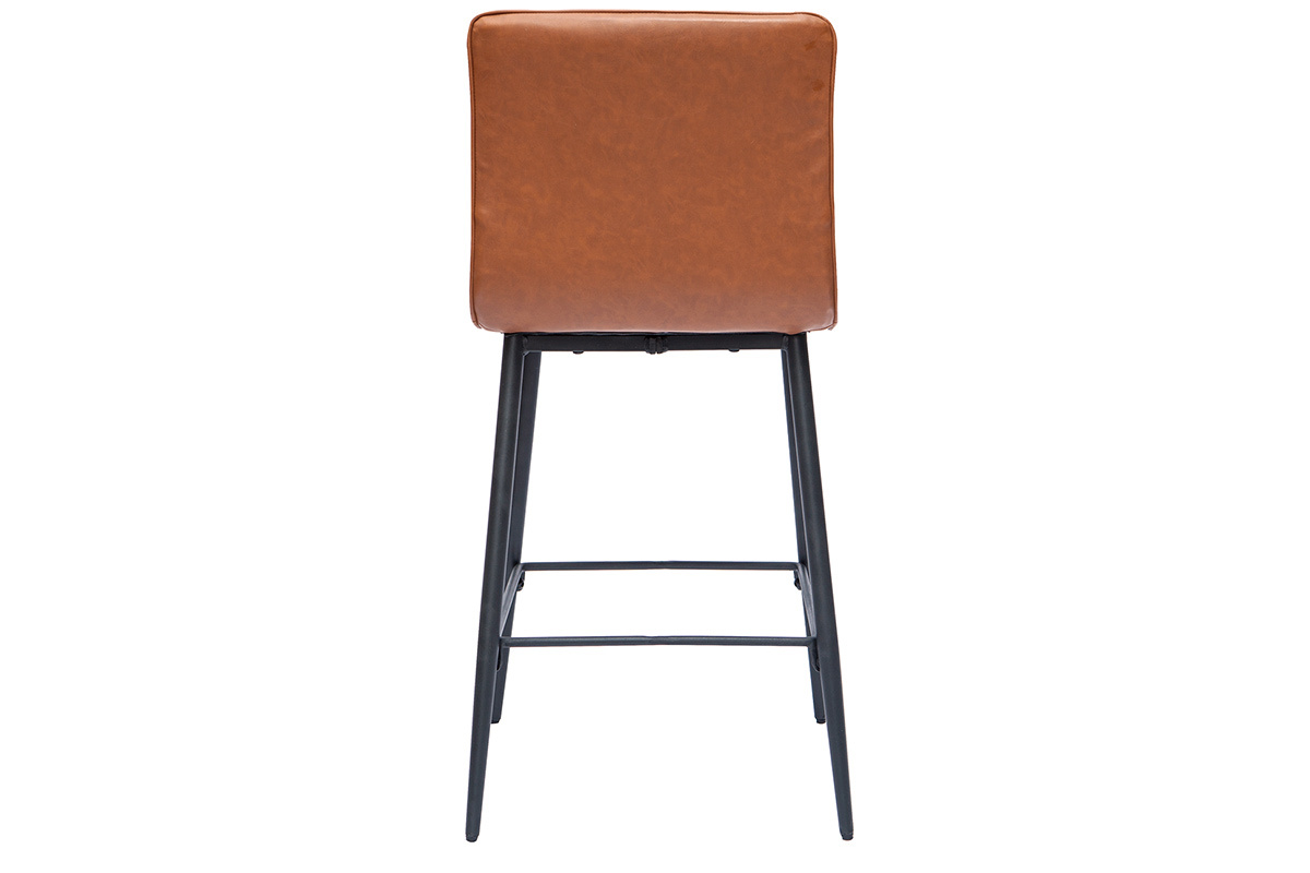 Vintage-Barhocker hellbraun (2erSet) H62 cm FARELL