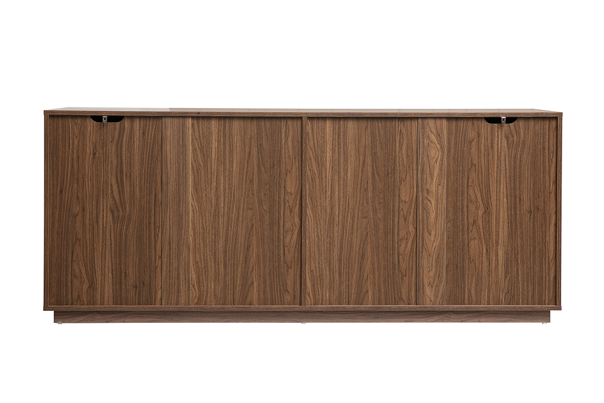 Vintage Buffet aus Nussbaumholz, drei T�ren, R�ckansicht
