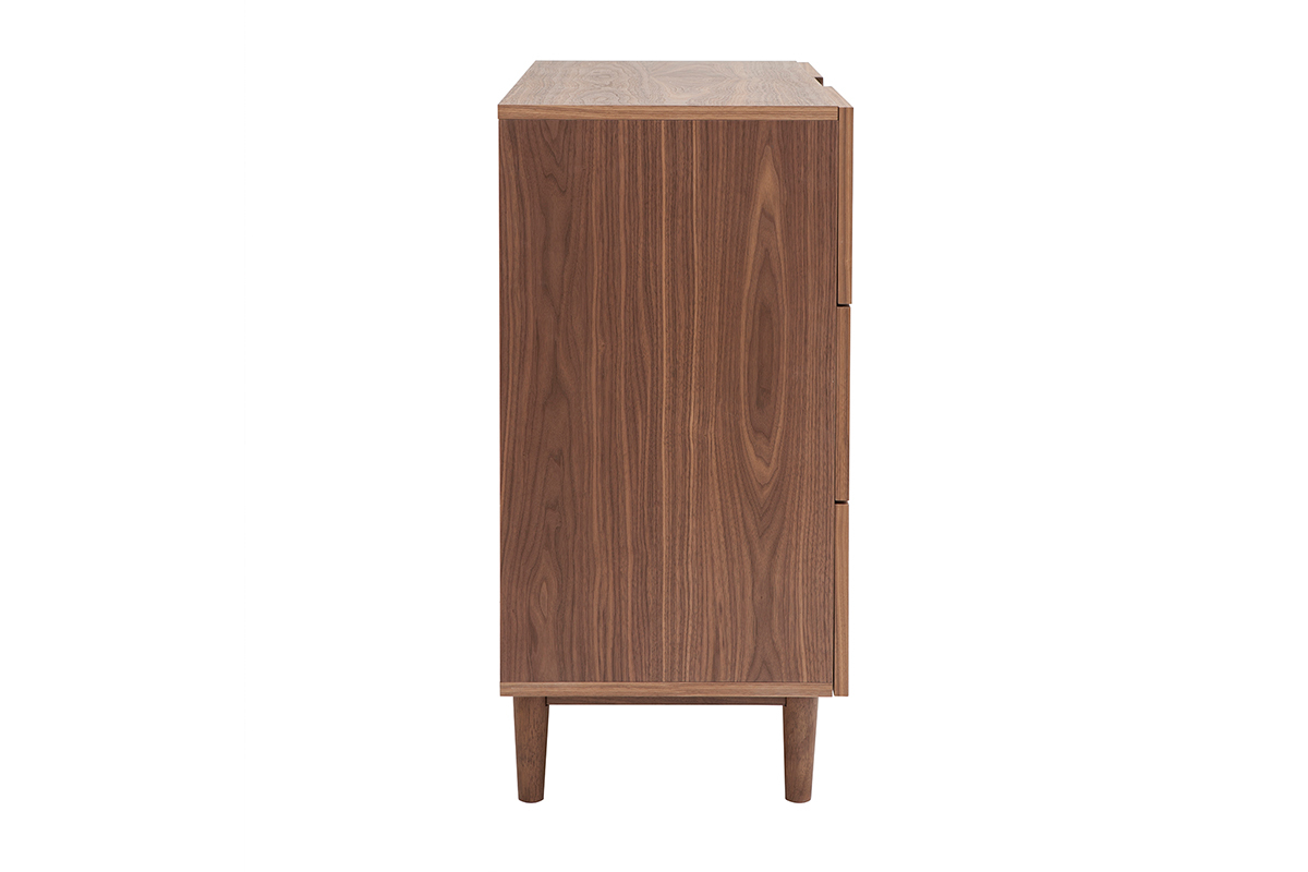 Vintage-Kommode aus Walnussholz mit drei Schubladen L100 ARGAN