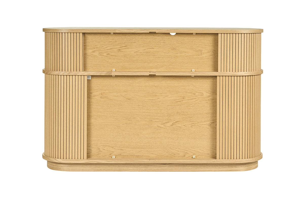 Vintage Konsole aus hellem Eichenholz mit Schiebet�ren L120 cm EPIC