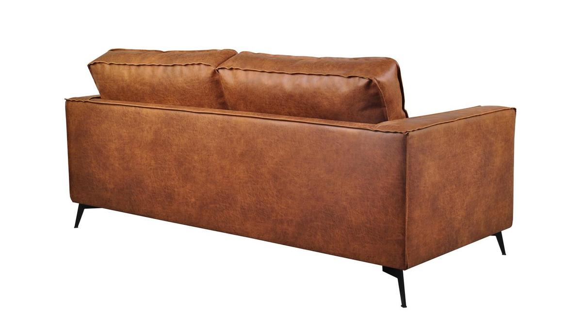 Vintage-Ledersofa 3-Sitzer cognacfarben SONNY