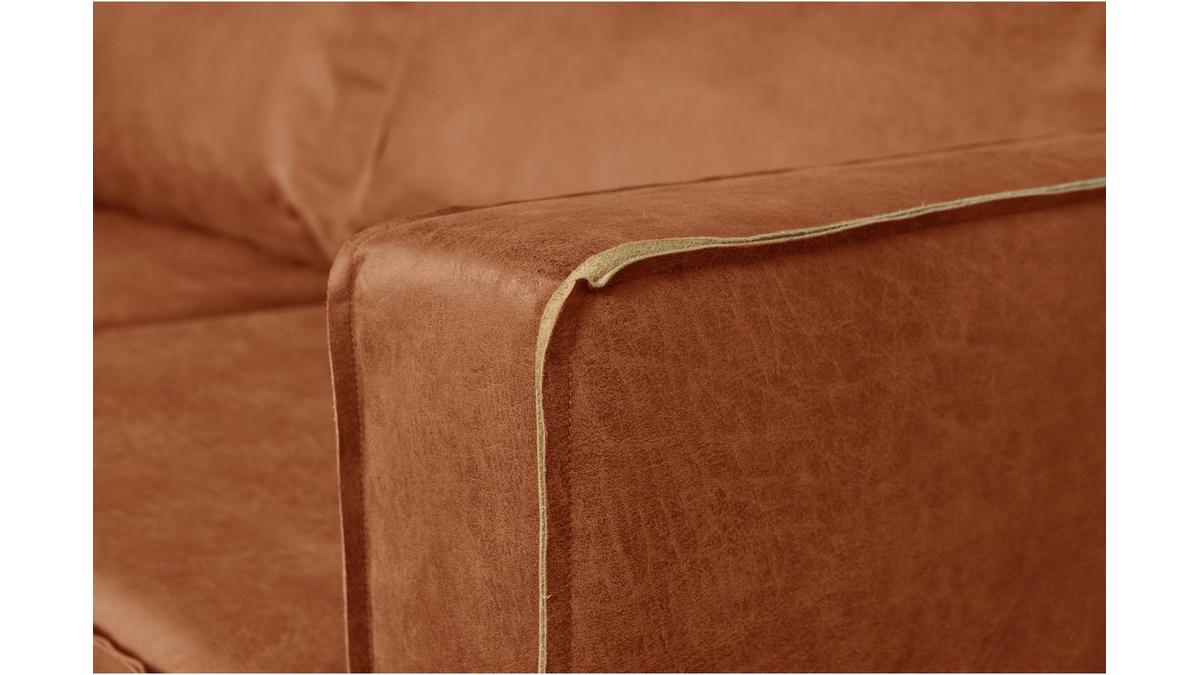 Vintage-Ledersofa 3-Sitzer cognacfarben SONNY