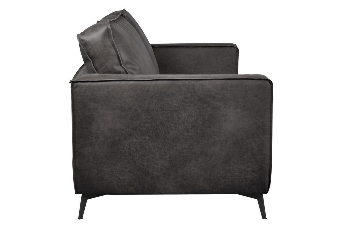 Vintage-Ledersofa 3-Sitzer schwarz SONNY