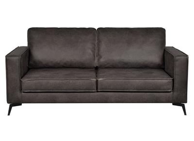 Vintage-Ledersofa 3-Sitzer schwarz SONNY - Vintage-Ledersofa 3-Sitzer schwarz SONNY