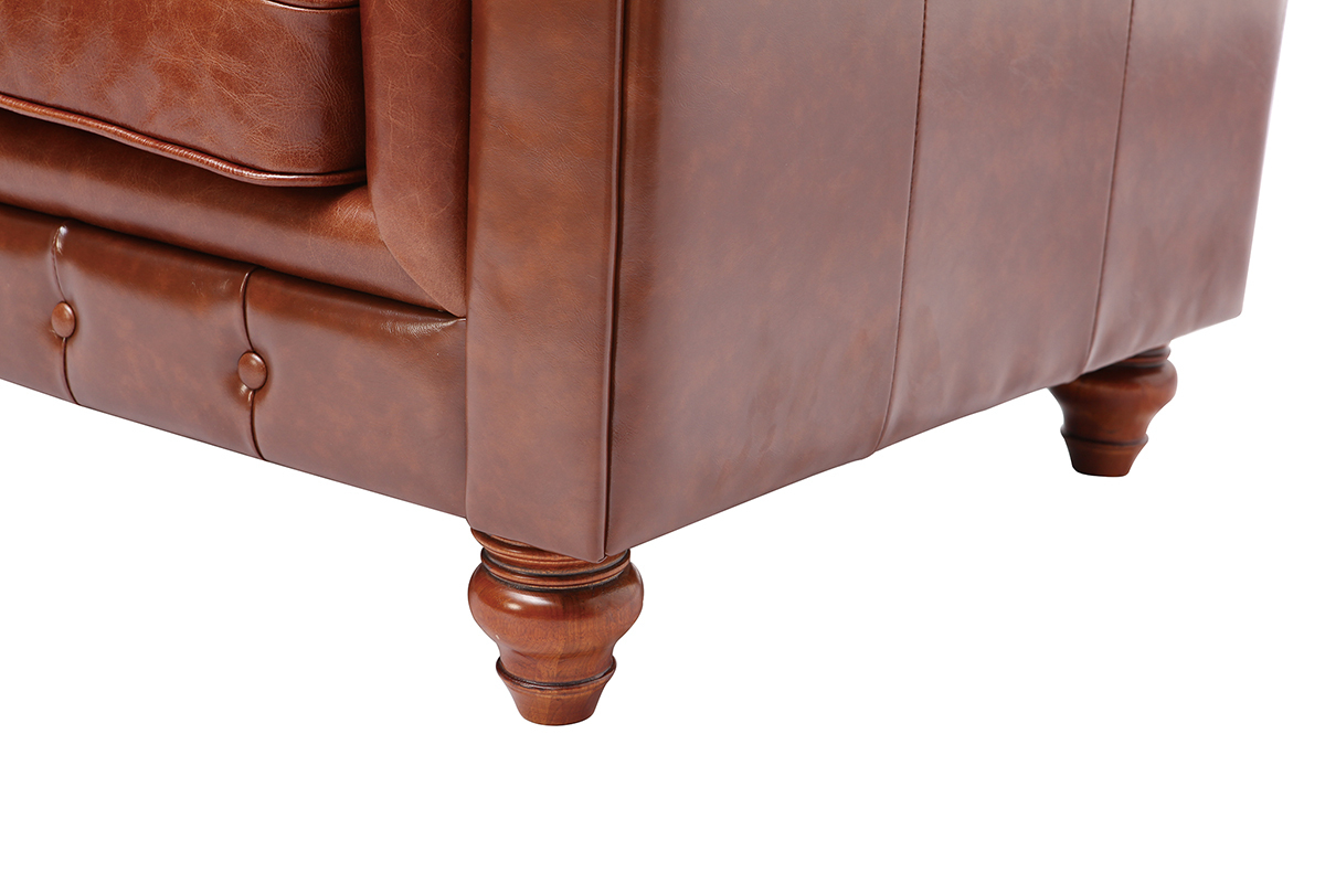 Vintage-Ledersofa 3 Sitzpltze CHESTERFIELD