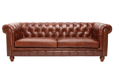 Vintage-Ledersofa 3 Sitzplätze CHESTERFIELD - Vintage-Ledersofa 3 Sitzplätze CHESTERFIELD
