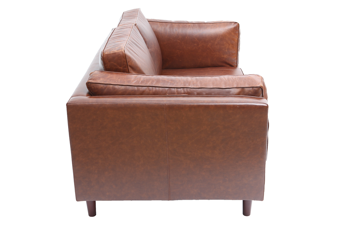 Vintage-Ledersofa Braun 2 Sitzpltze CURTIS