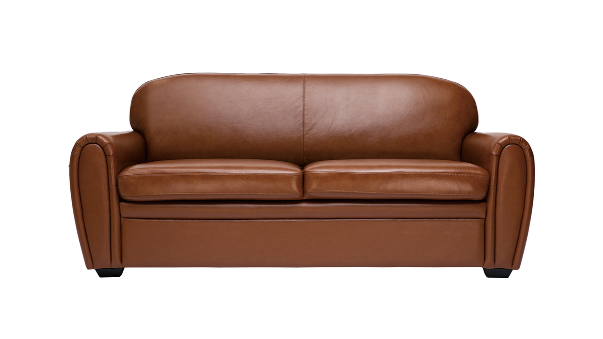 Vintage-Ledersofa braun 3-Sitzer CLUB