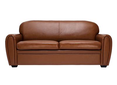 Vintage-Ledersofa braun 3-Sitzer CLUB