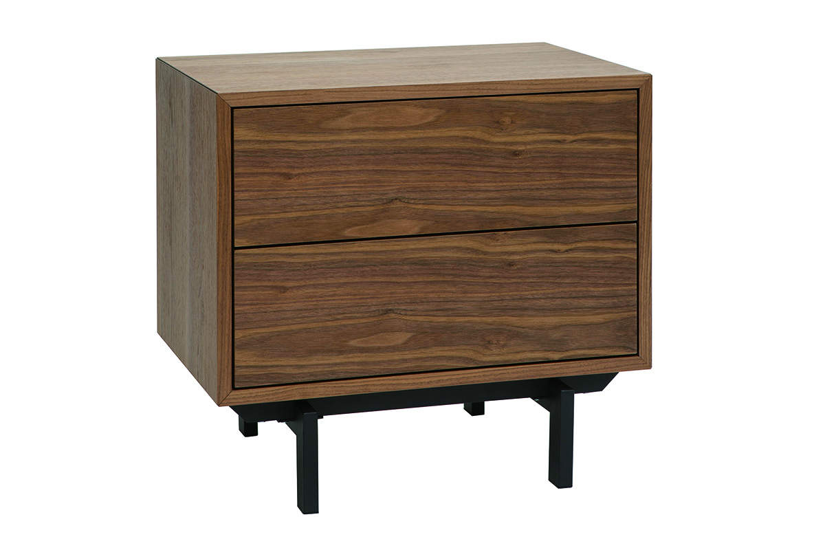 Vintage-Nachttisch aus Holz und Metall MANNY