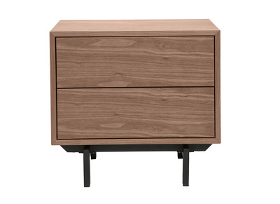 Vintage-Nachttisch aus Holz und Metall MANNY