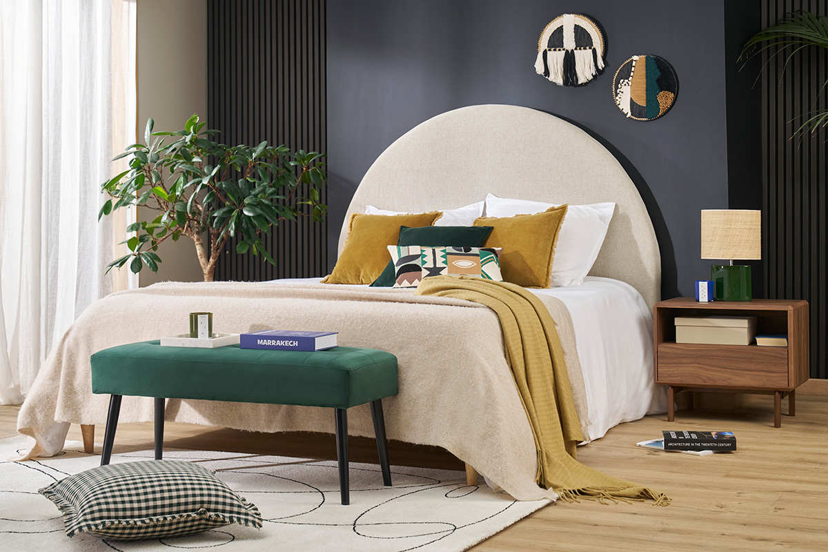 Vintage-Nachttisch Walnussfurnier SUVA