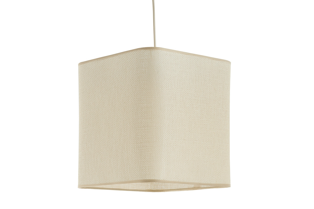 Vintage-Pendelleuchte in Wrfelform aus gewebtem Papier L28 CUBO