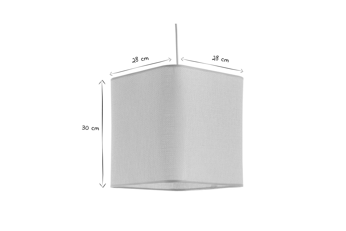 Vintage-Pendelleuchte in Wrfelform aus gewebtem Papier L28 CUBO