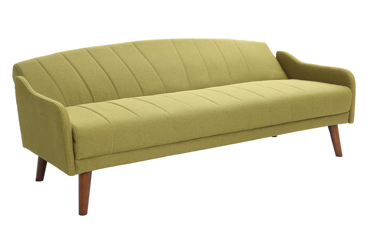 Vintage-Schlafsofa 3 Pltze Grn ARYA