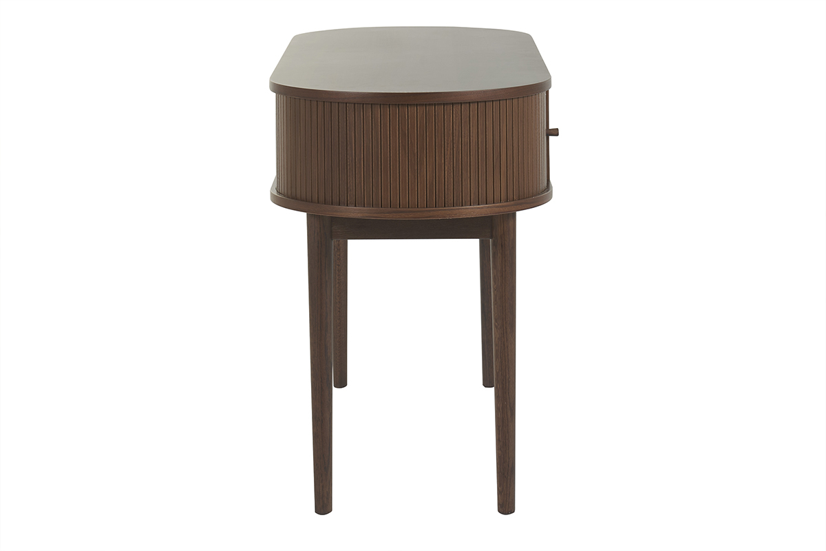 Vintage-Schreibtisch mit Stauraum und Schiebetren aus dunklem Holz B130 cm EPIC