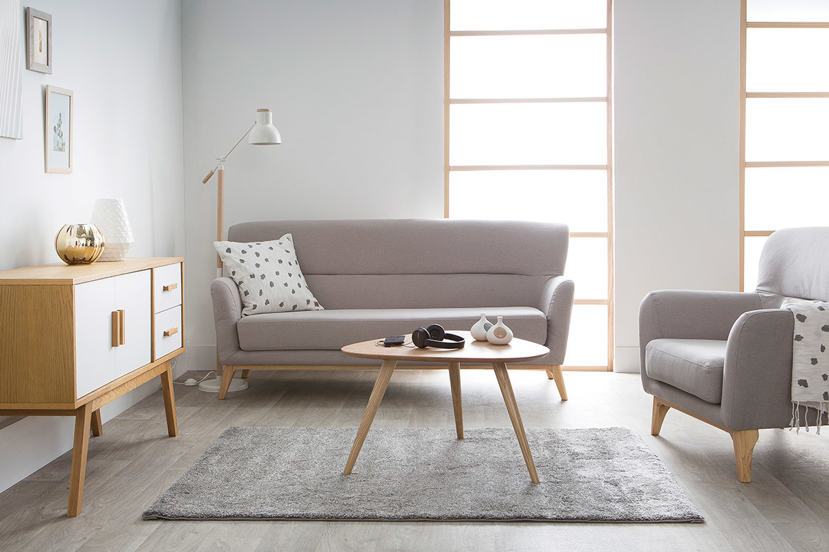 Vintage-Sessel Hellgrau MARKUS
