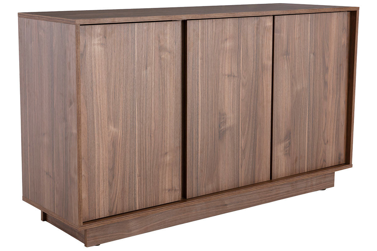 Vintage-Sideboard 3-trig Walnussfinish B138 cm COMO