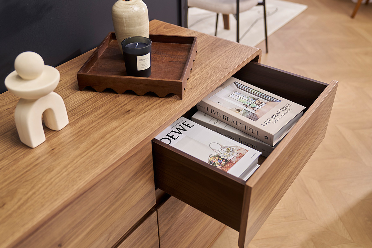 Vintage-Sideboard in Nussbaumoptik 160 cm JAKO