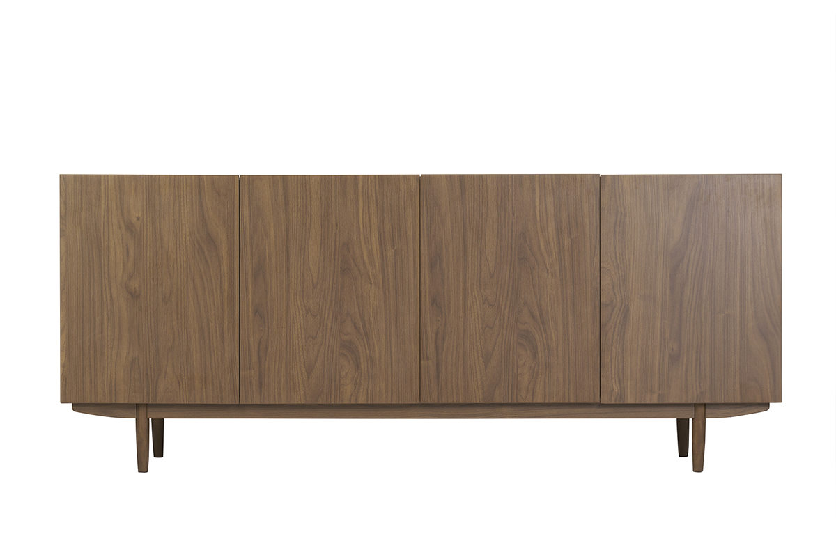 Vintage-Sideboard mit vier Tren aus dunklem Holz B180 cm SANAA