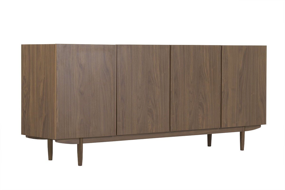 Vintage-Sideboard mit vier Tren aus dunklem Holz B180 cm SANAA