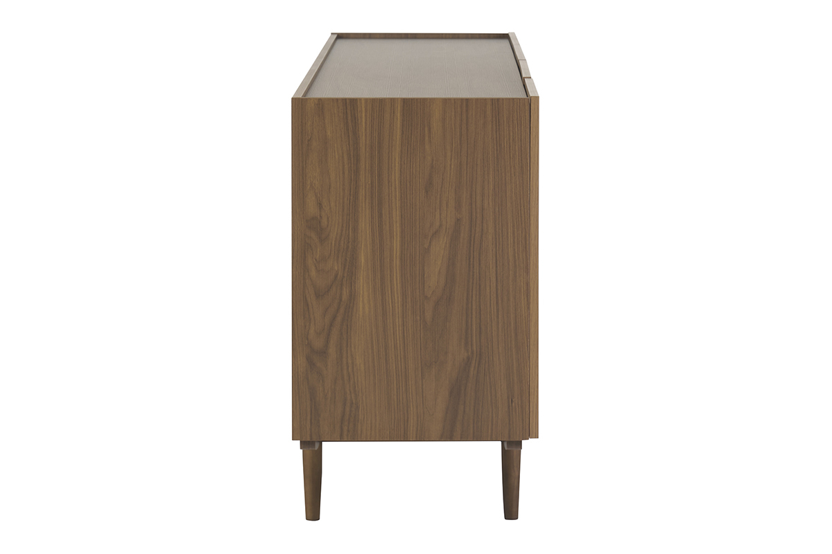 Vintage-Sideboard mit vier Tren aus dunklem Holz B180 cm SANAA