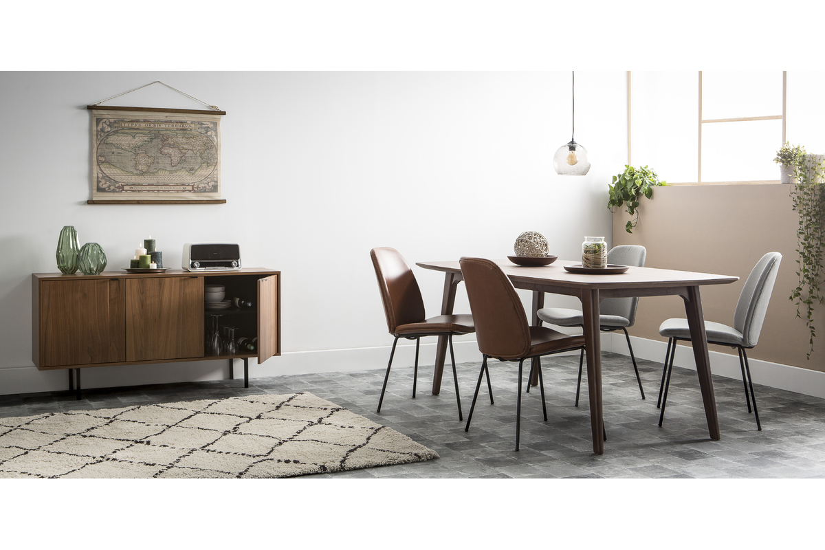 Vintage-Sideboard niedrig Eichenfurnier OMA