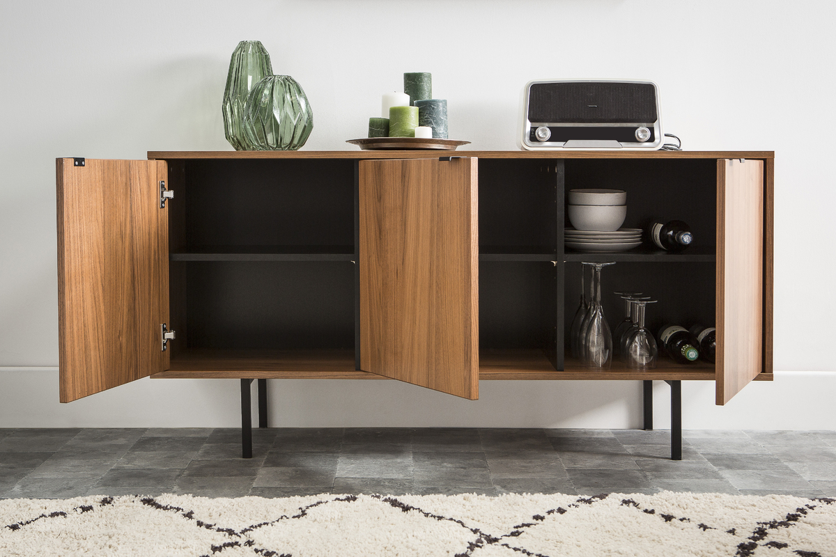 Vintage-Sideboard niedrig Eichenfurnier OMA