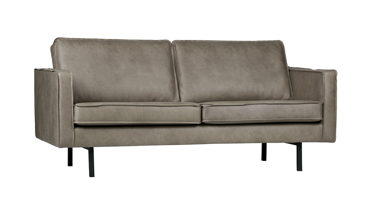 Vintage-Sofa 3 Sitzpltze Grau ASPEN