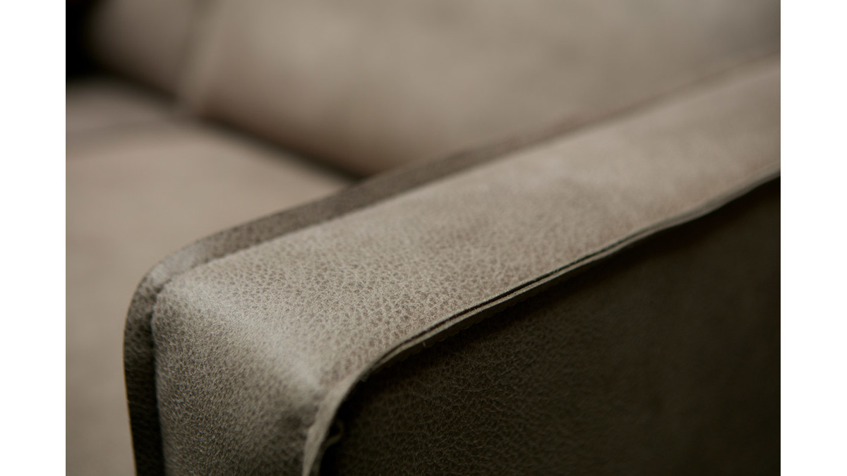 Vintage-Sofa 4 Sitzpltze Grau ASPEN