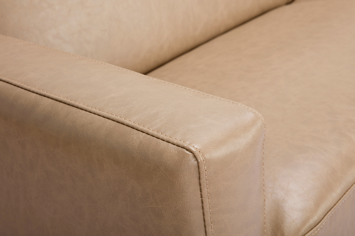 Vintage-Sofa camelfarben 3 Sitzpltze RICCI