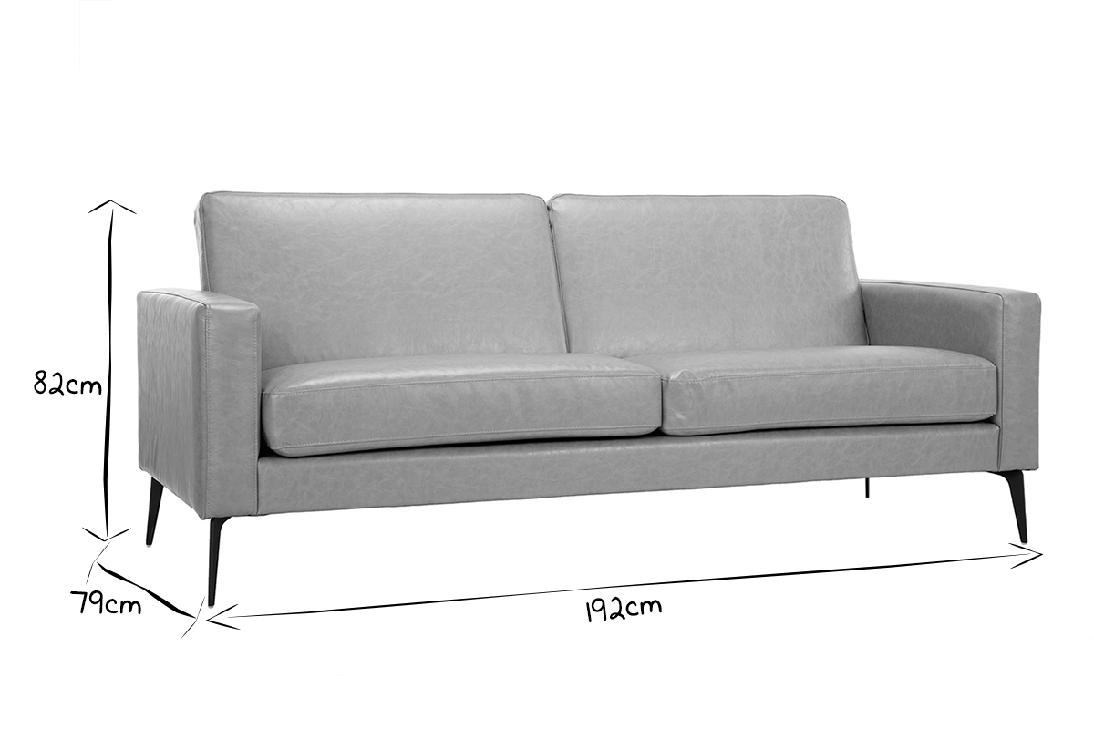 Vintage-Sofa camelfarben 3 Sitzpltze RICCI