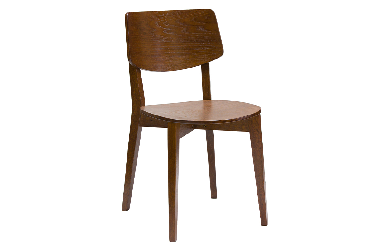 Vintage-Sthle aus dunklem Holz (2er-Set) AVEA