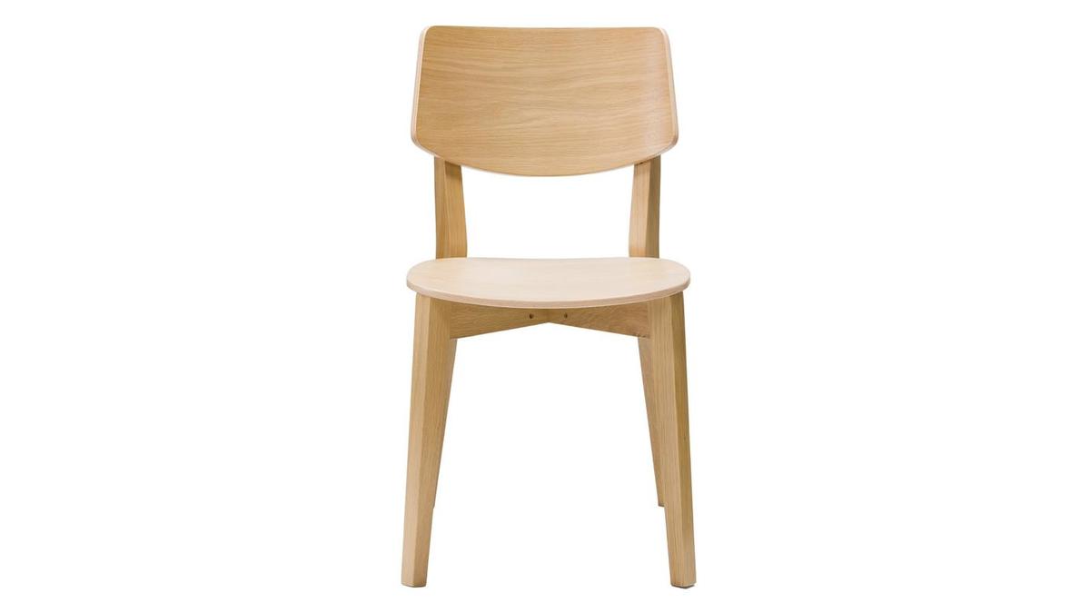 Vintage-Stühle aus hellem Holz (2er-Set) AVEA