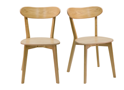 Vintage-Stühle aus hellem Holz mit Eichenfurnier (2er-Set) DOVE