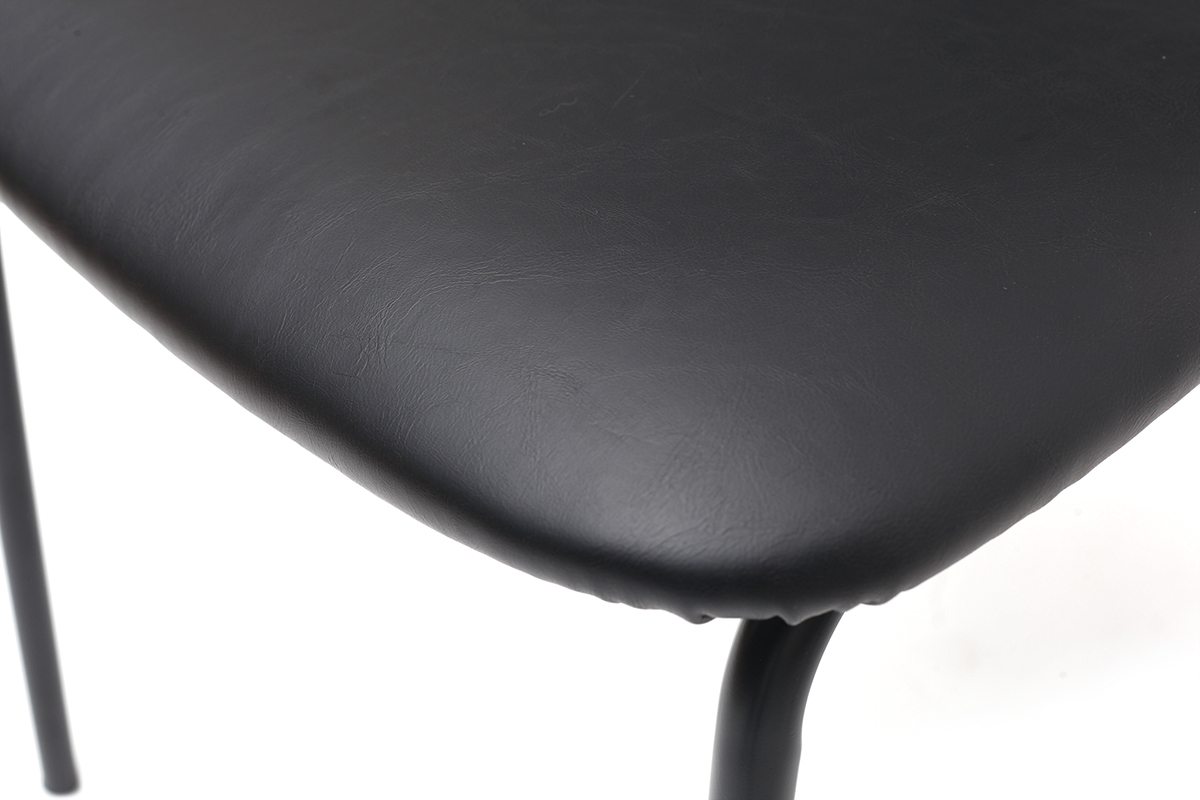 Vintage-St�hle Schwarz mit Metall-Beinen 2er-Set LAB