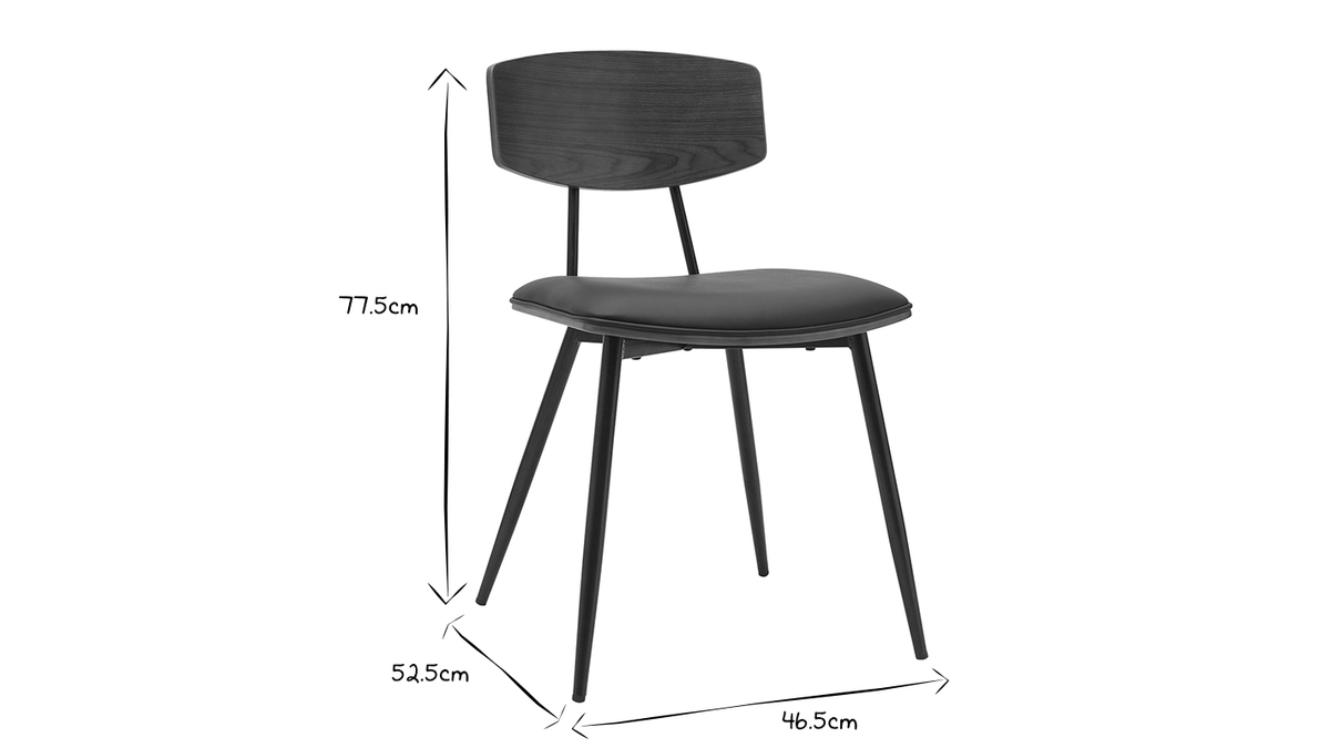 Roundhill Furniture Bally Stuhl – übergroßer Sitz, Graues Leder, Modernes Design