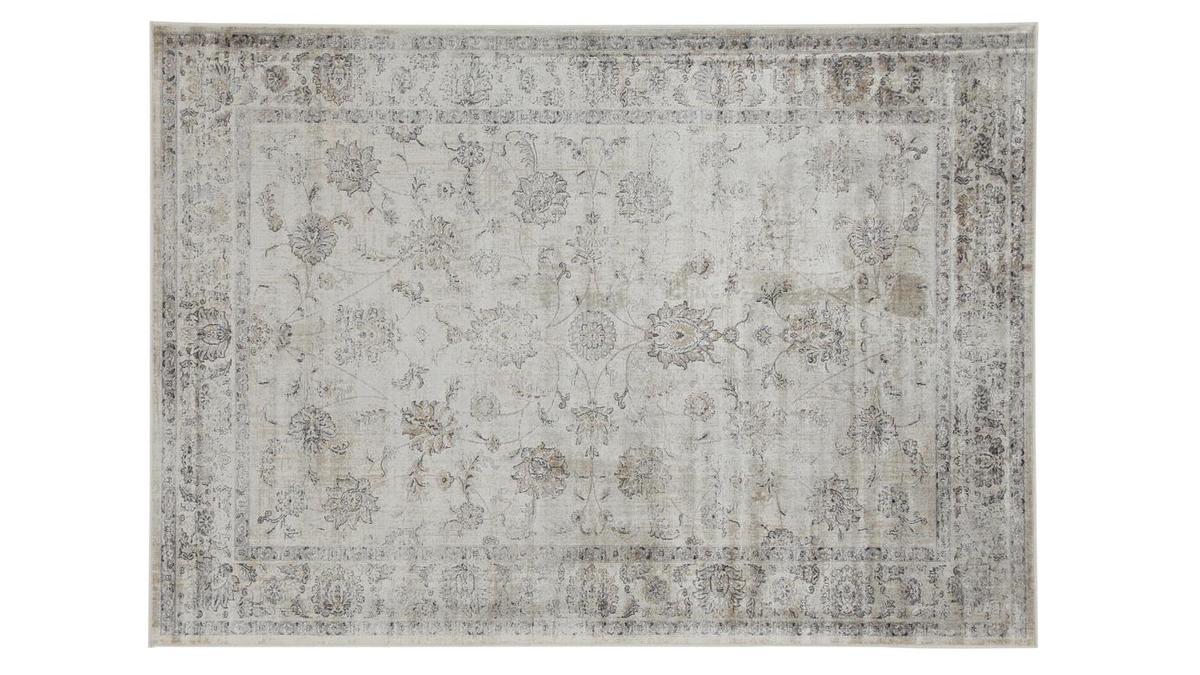 Vintage-Teppich aus Viskose mit grauem Muster 160x230 cm RYAD