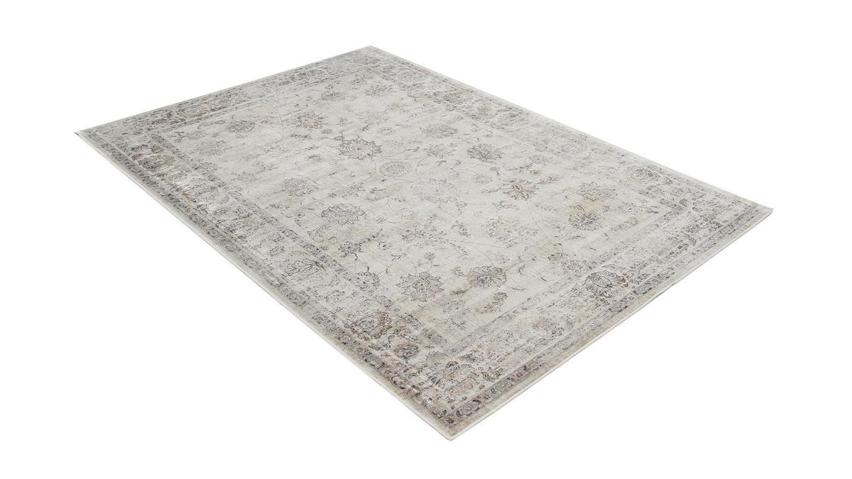 Vintage-Teppich aus Viskose mit grauem Muster 160x230 cm RYAD