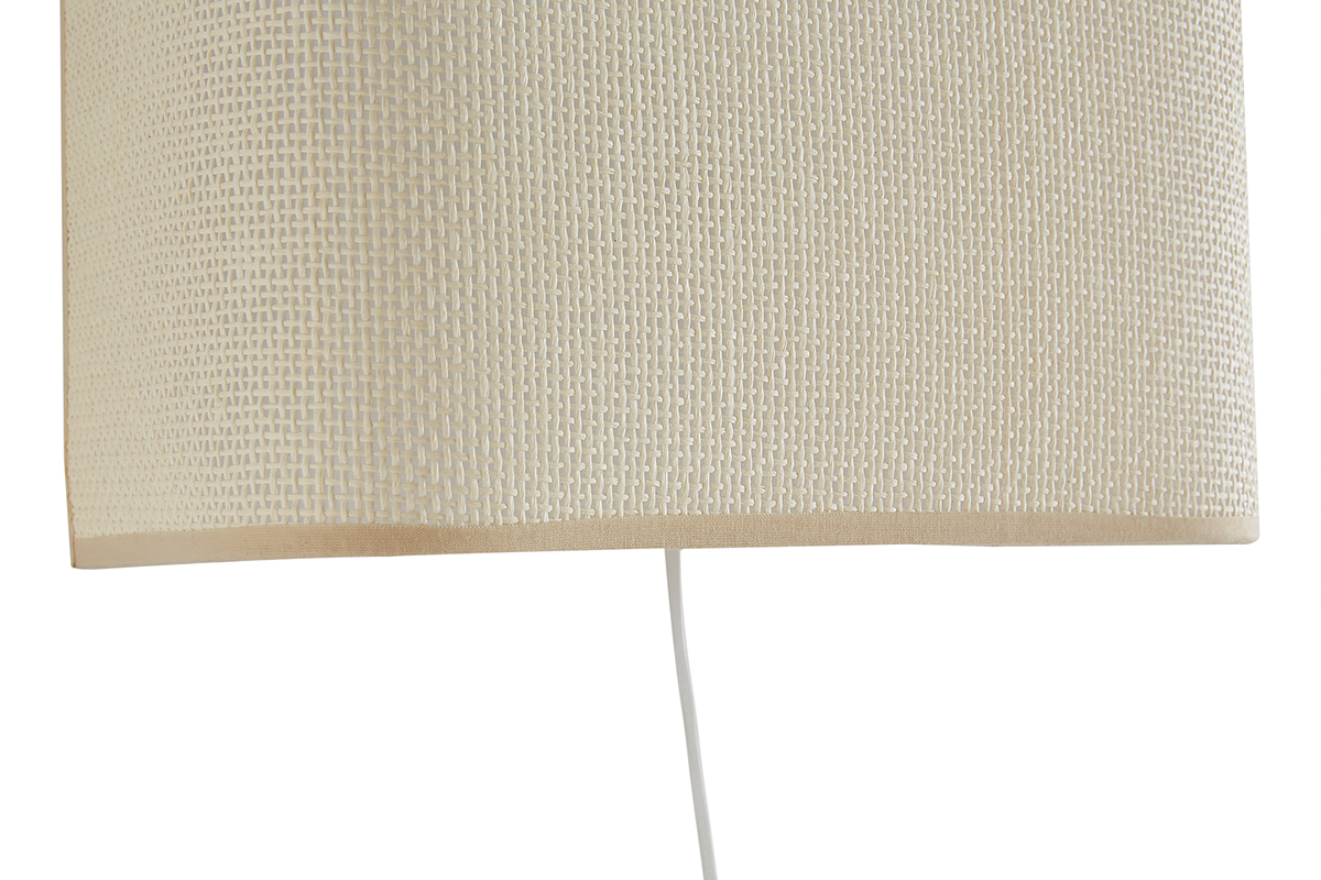 Vintage-Wandleuchte aus gewebtem Papier H25 CUBO