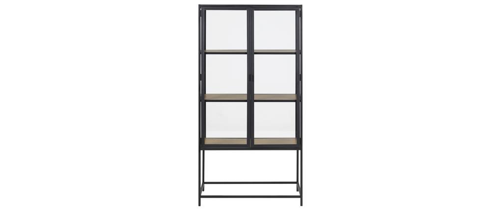 Vitrine aus Glas, Holz und Metall H150 cm - TRESCA - Miliboo