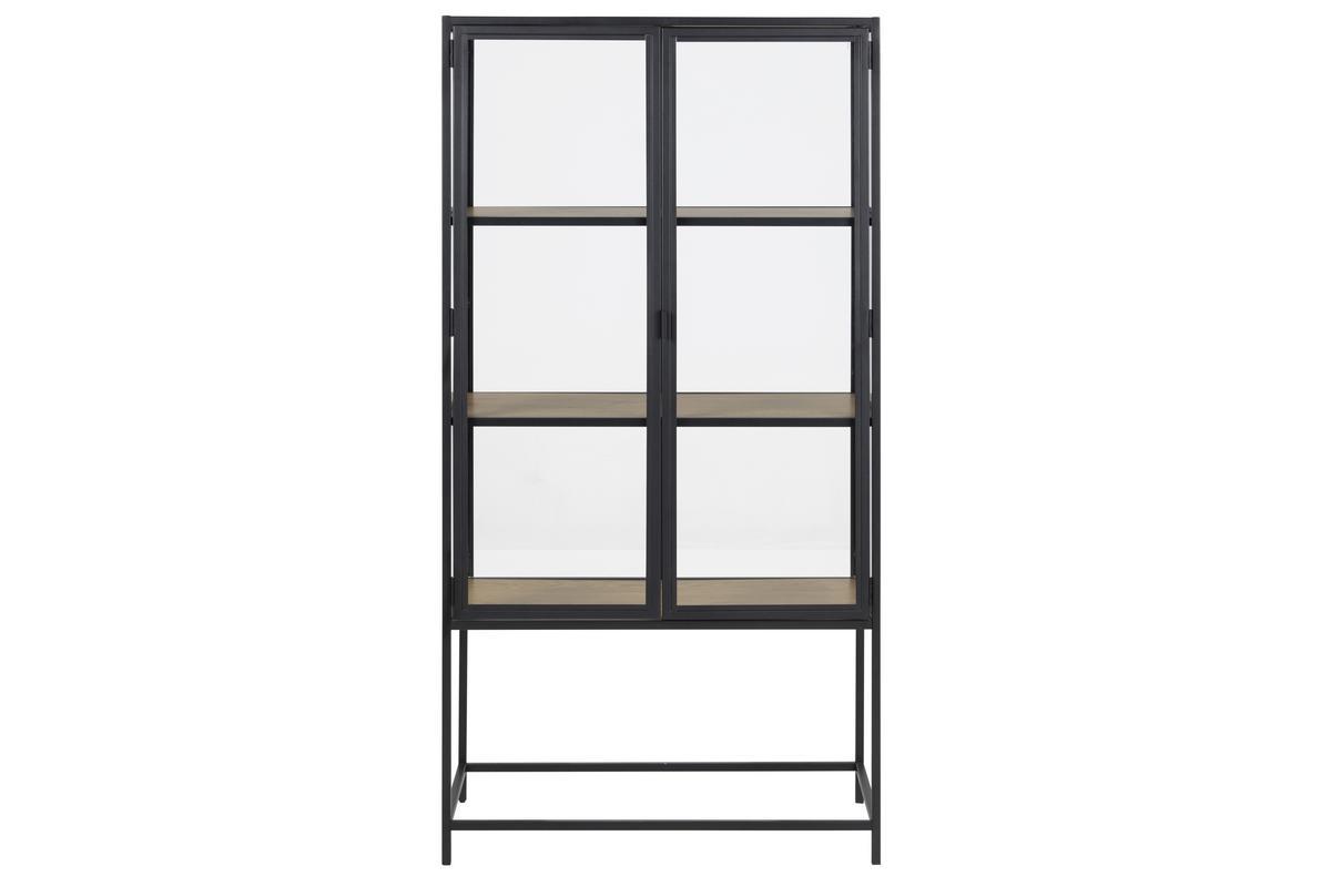 Vitrine aus Glas, Holz und Metall H150 cm - TRESCA