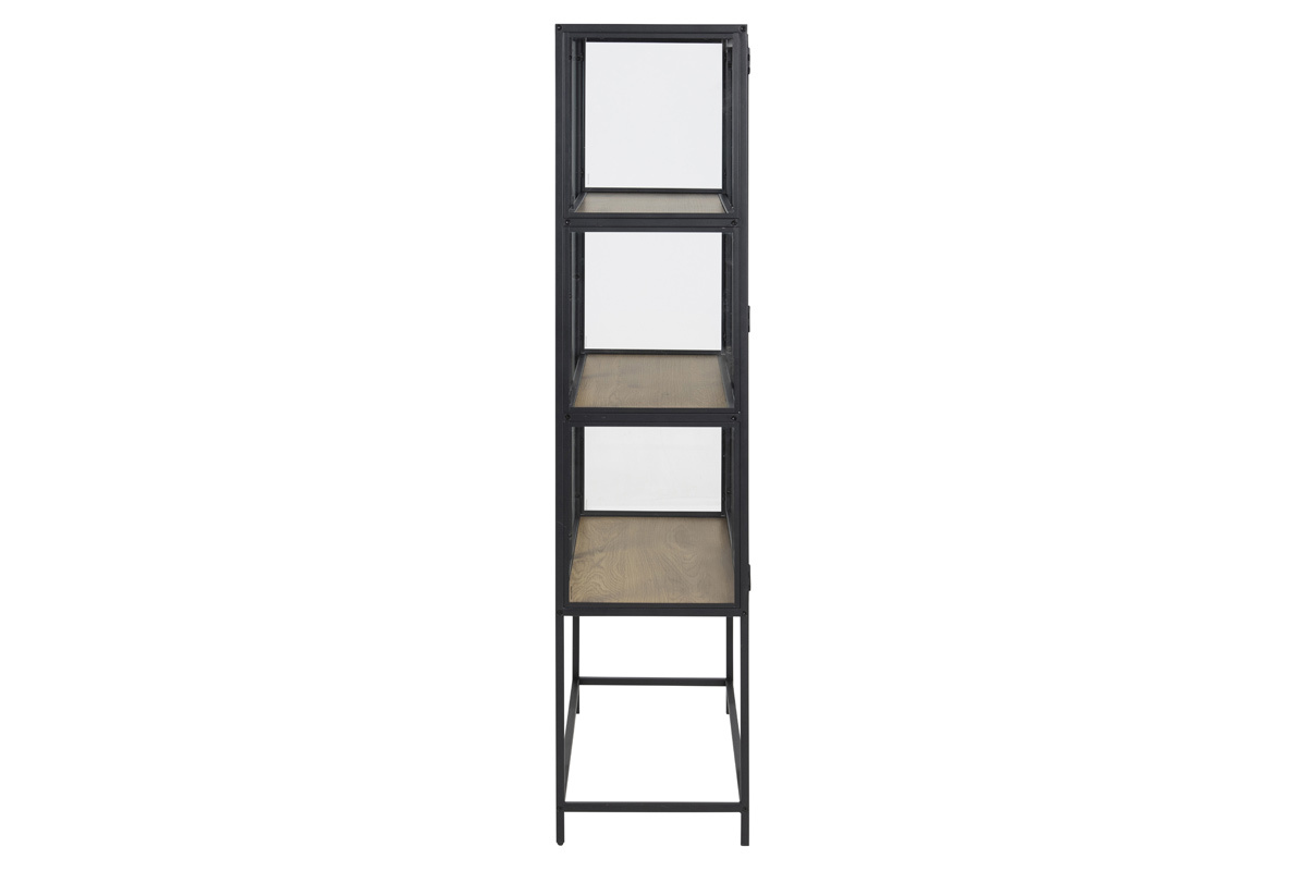Vitrine aus Glas, Holz und Metall H150 cm - TRESCA