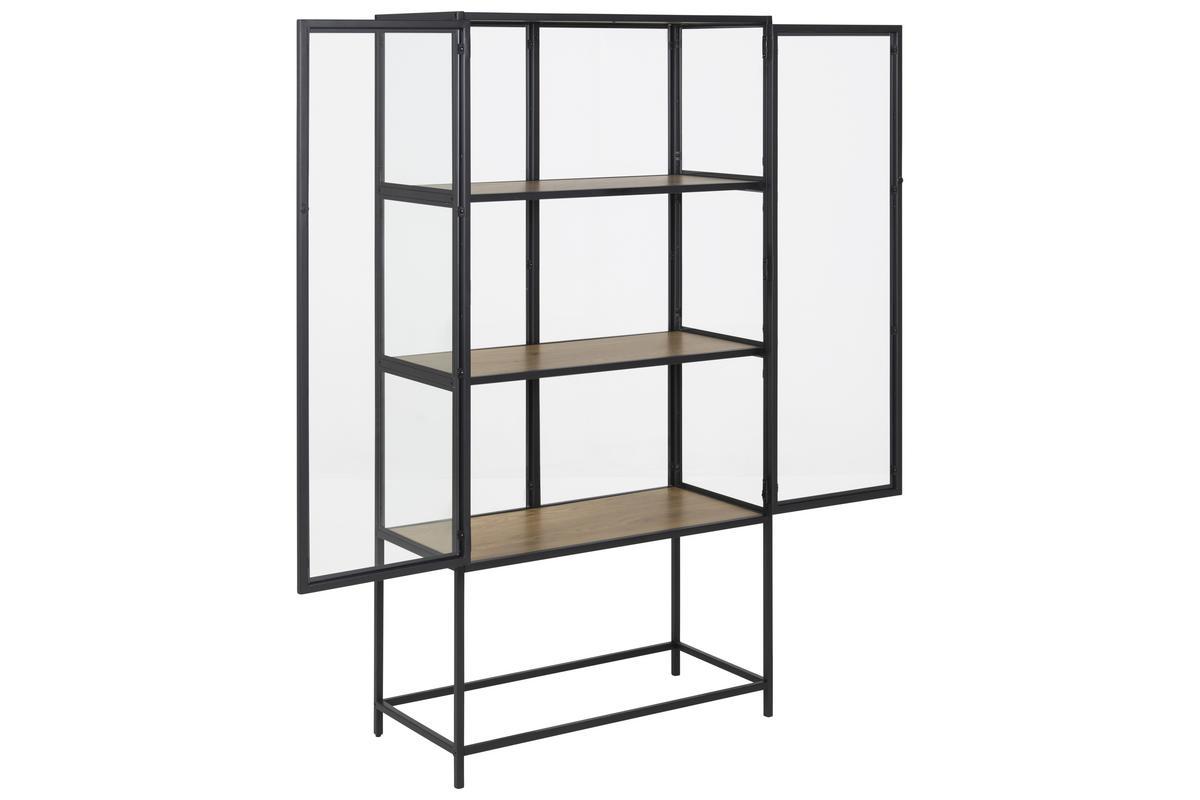 Vitrine aus Glas, Holz und Metall H150 cm - TRESCA