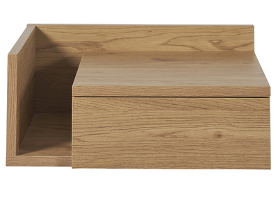 Wand-Nachttisch mit hellem Eichenfurnier und Schublade NASTY