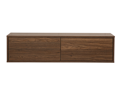 Wand-TV-M&ouml;bel dunkle Holzoptik Nussbaum L120 cm FLEXO