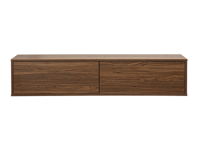 Wand-TV-M&ouml;bel dunkles Holz Nussbaum-Finish B140 cm FLEXO