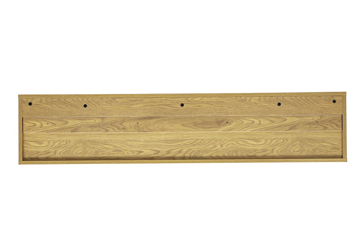 Wand-TV-M�bel aus hellem Eichenholz, klare Ausf�hrung, R�ckansicht, L�nge 140 cm